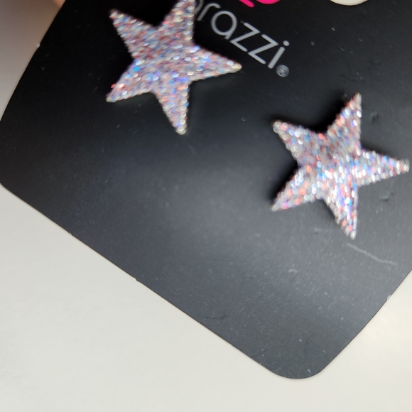 Paparazzi Kids Multicolor Star Earrings - Picture 2 of 4